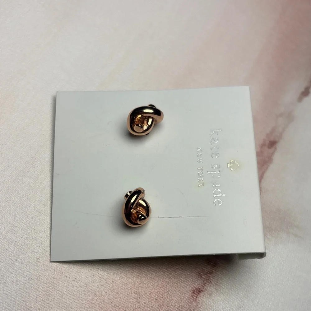 Kate Spade Rose Gold Knot Stud Earrings